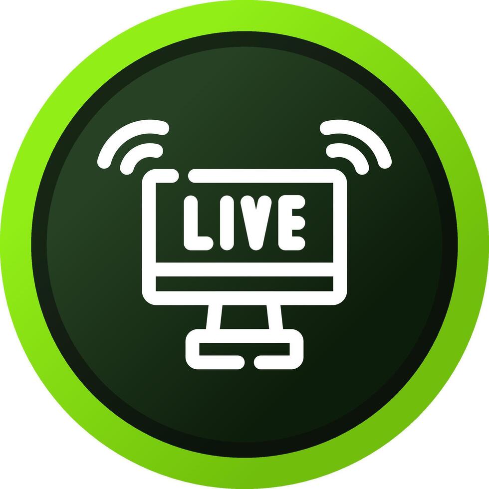 Live Streaming Creative Icon Design vector