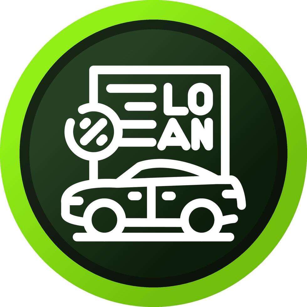 Car Loan Creative Icon Design vector