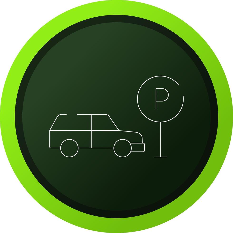 Taxi Parking Creative Icon Design vector