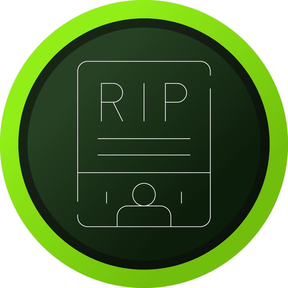 Obituary Creative Icon Design vector