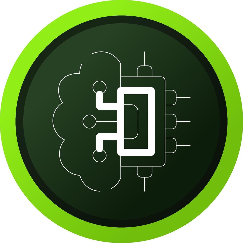 Brain Circuit Creative Icon Design vector