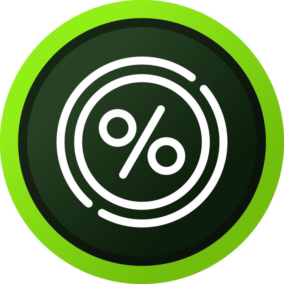 Percentage Creative Icon Design vector