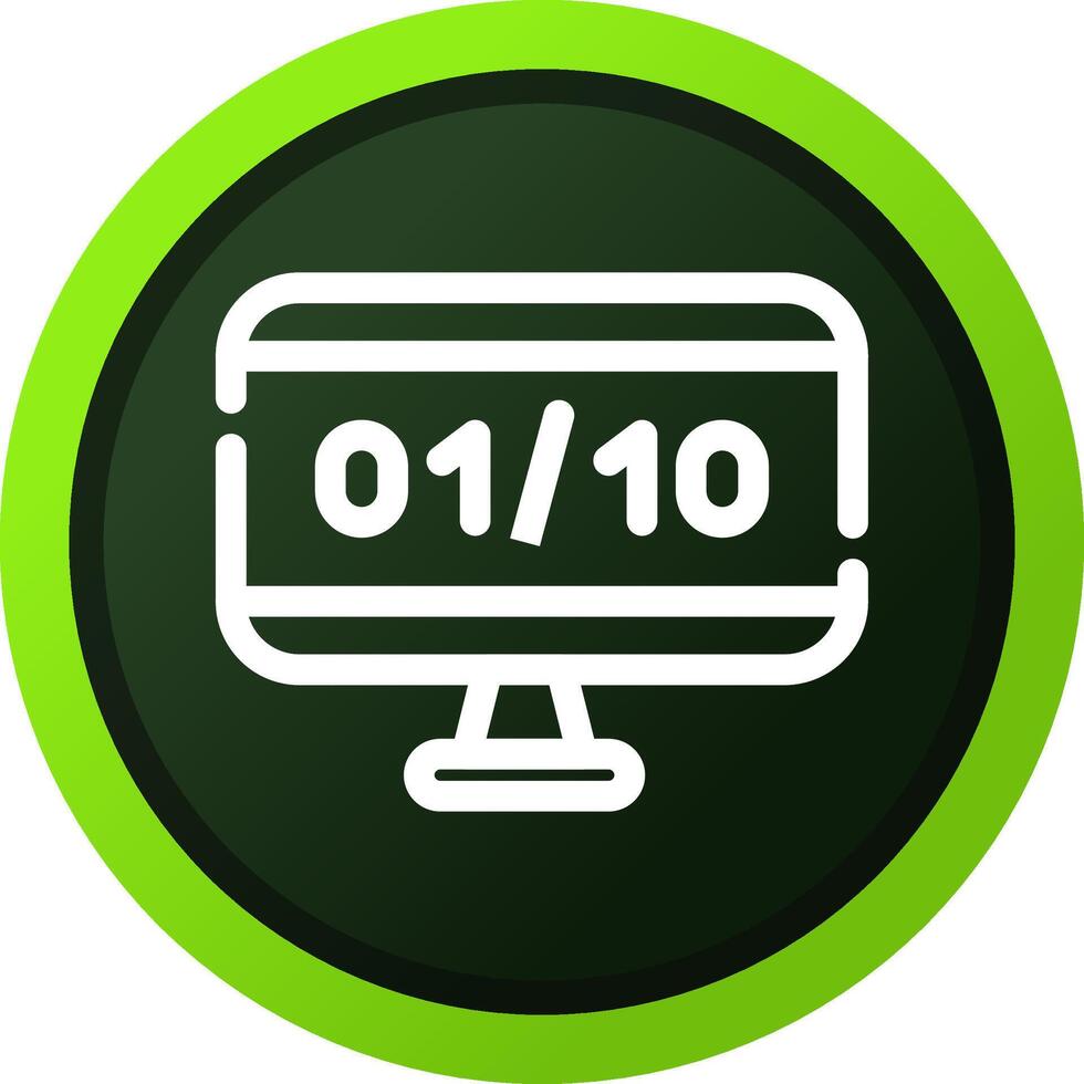 Binary Code Creative Icon Design vector