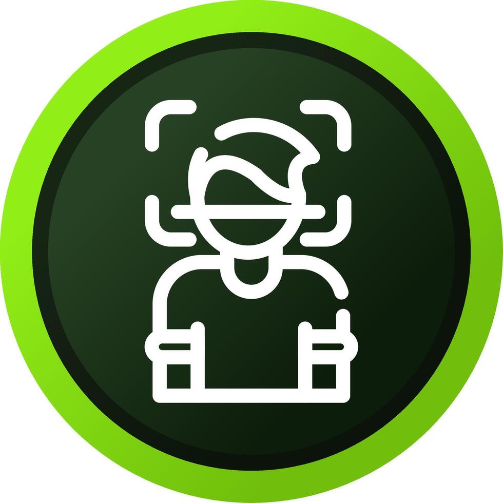 Face Scanner Creative Icon Design vector