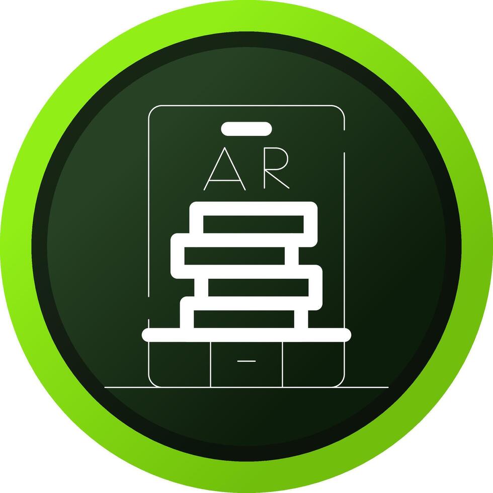 Ar Tumbling Blocks Creative Icon Design vector