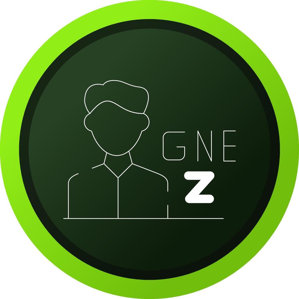 Gen Z Male Creative Icon Design vector