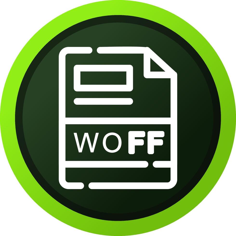 WOFF Creative Icon Design vector