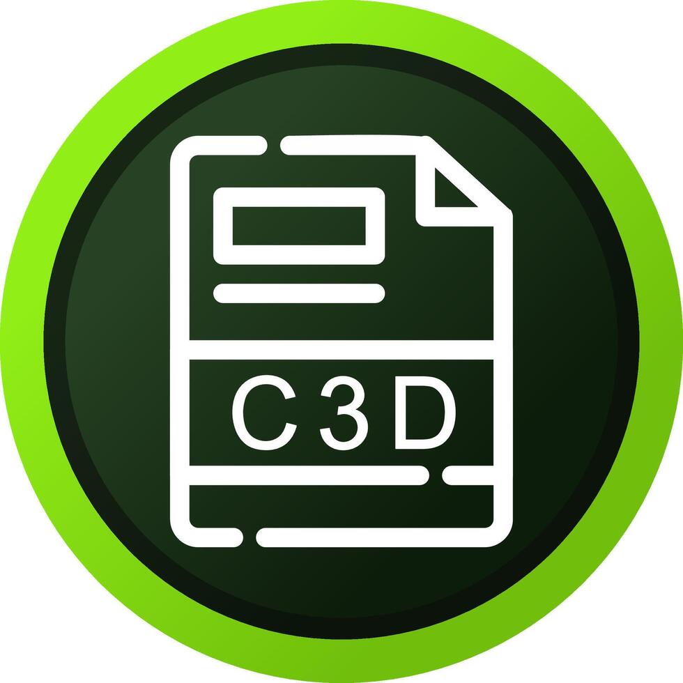C3D Creative Icon Design vector