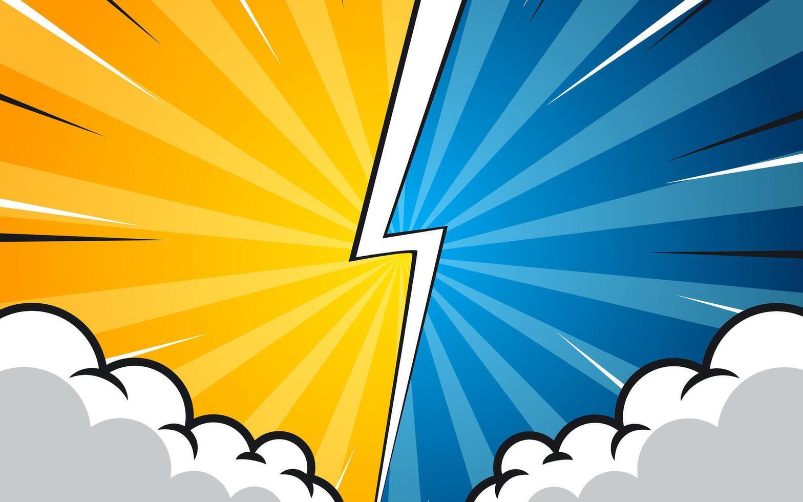 Fight background comic style design. Vector illustration