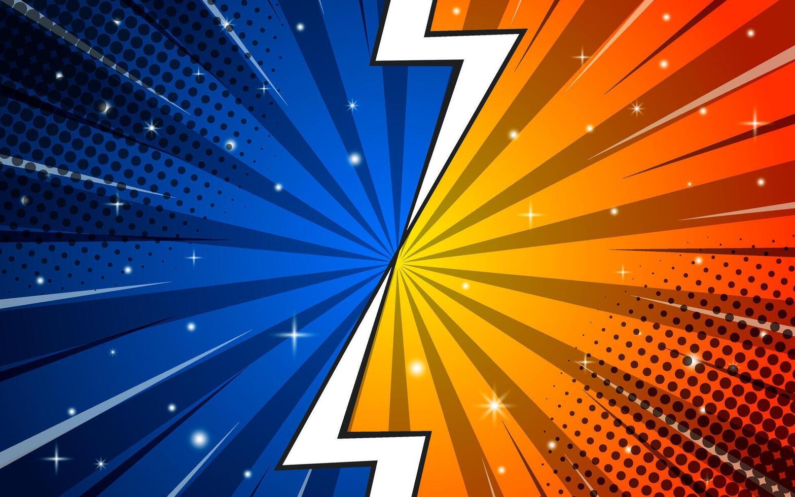 Fight background comic style design. Vector illustration