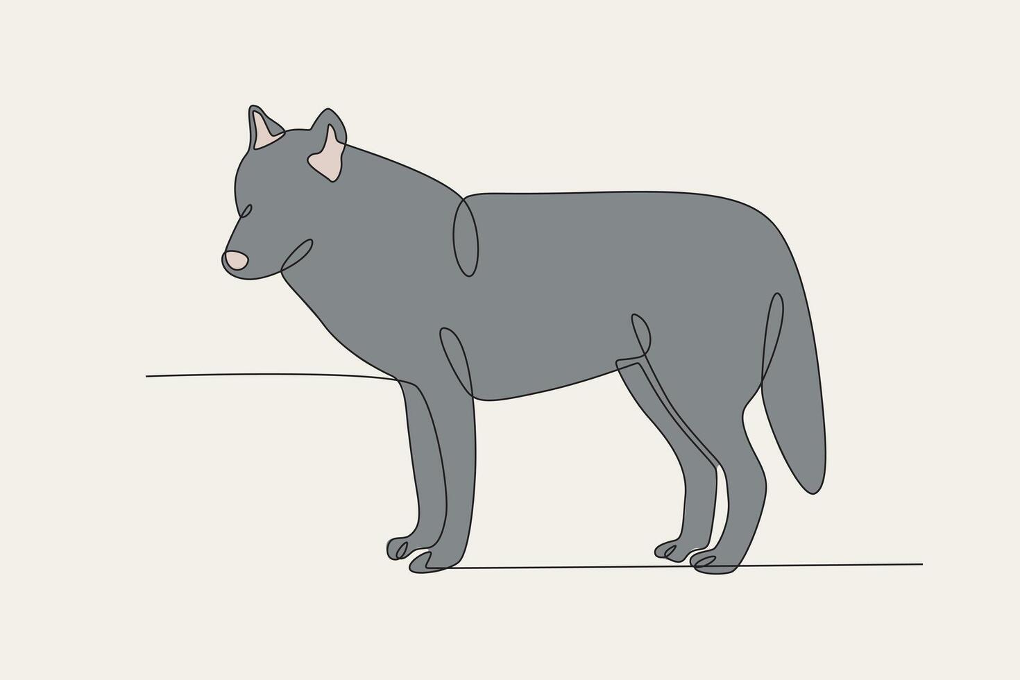 A black male wolf vector