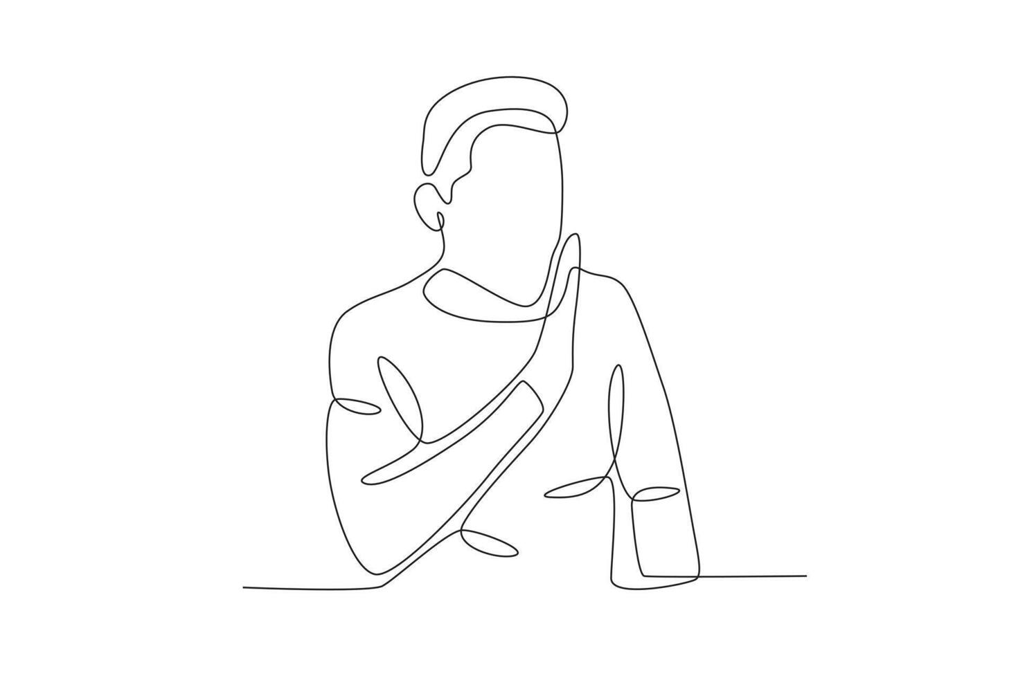 A man is providing information vector