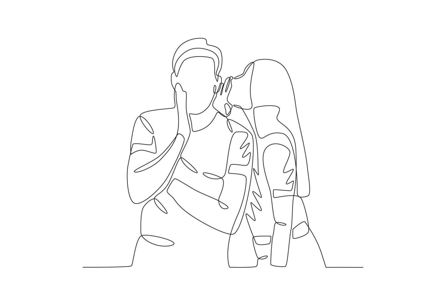 Couples are whispering vector