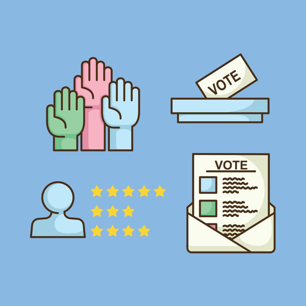 Voting Elections icon symbol art for politics theme vector icon design art. Vote poll and promotion campaign