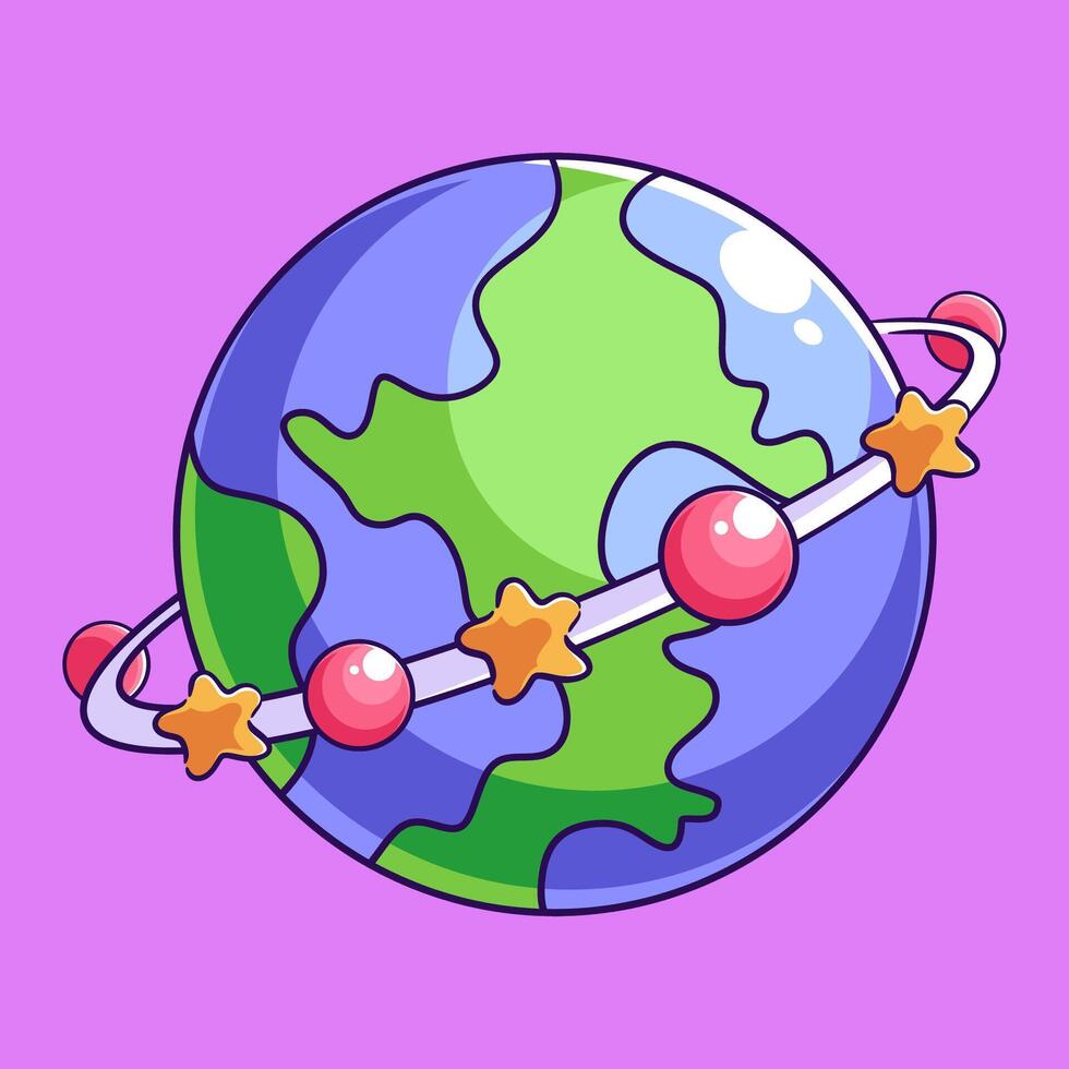 Earth design in hand drawn style vector