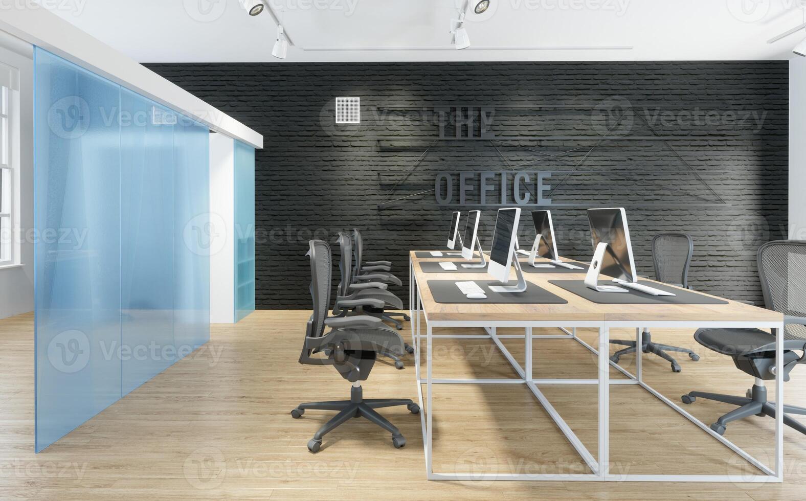 moderno oficina interior diseño. foto
