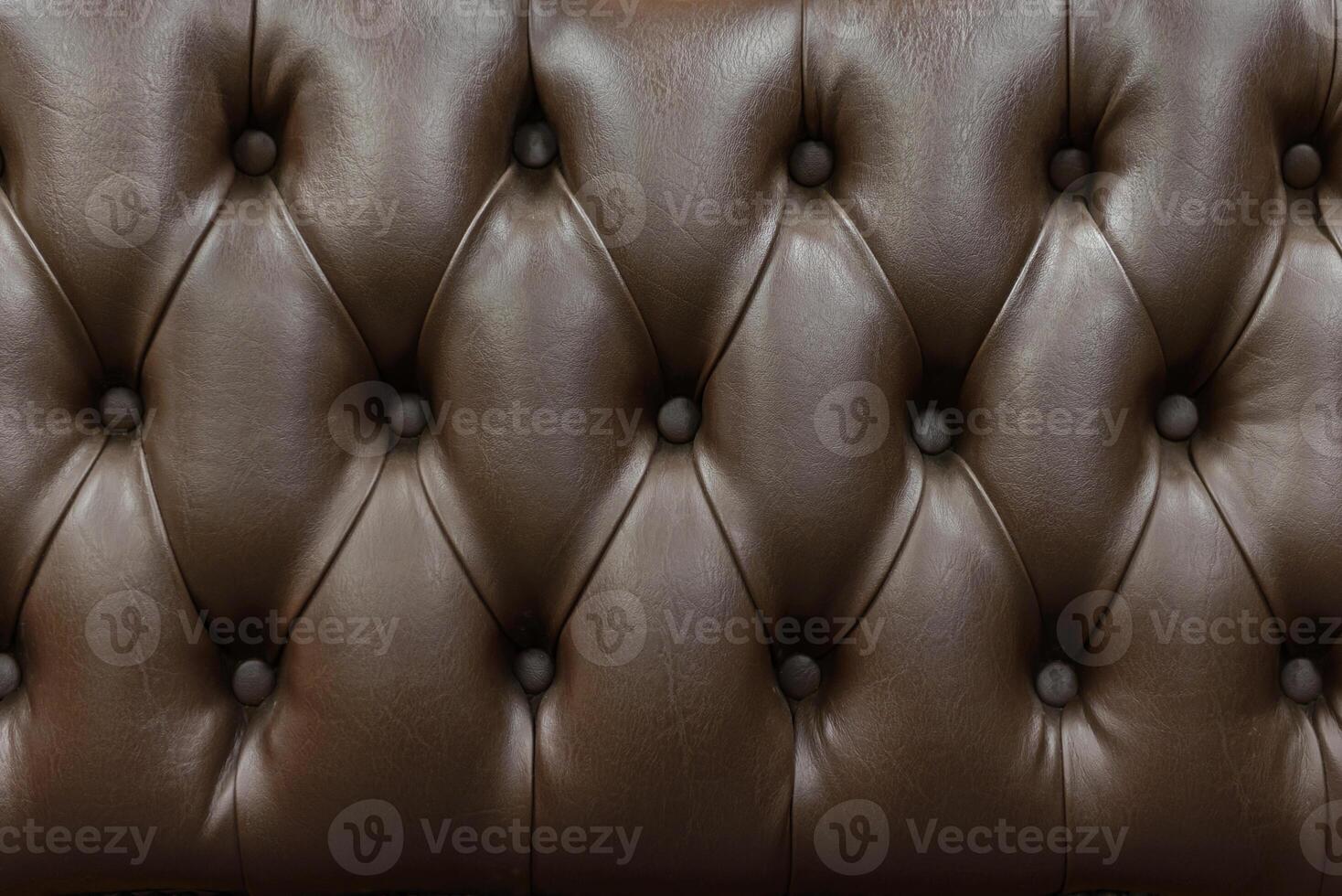 Close up retro chesterfield style, Brown capitone textile background photo