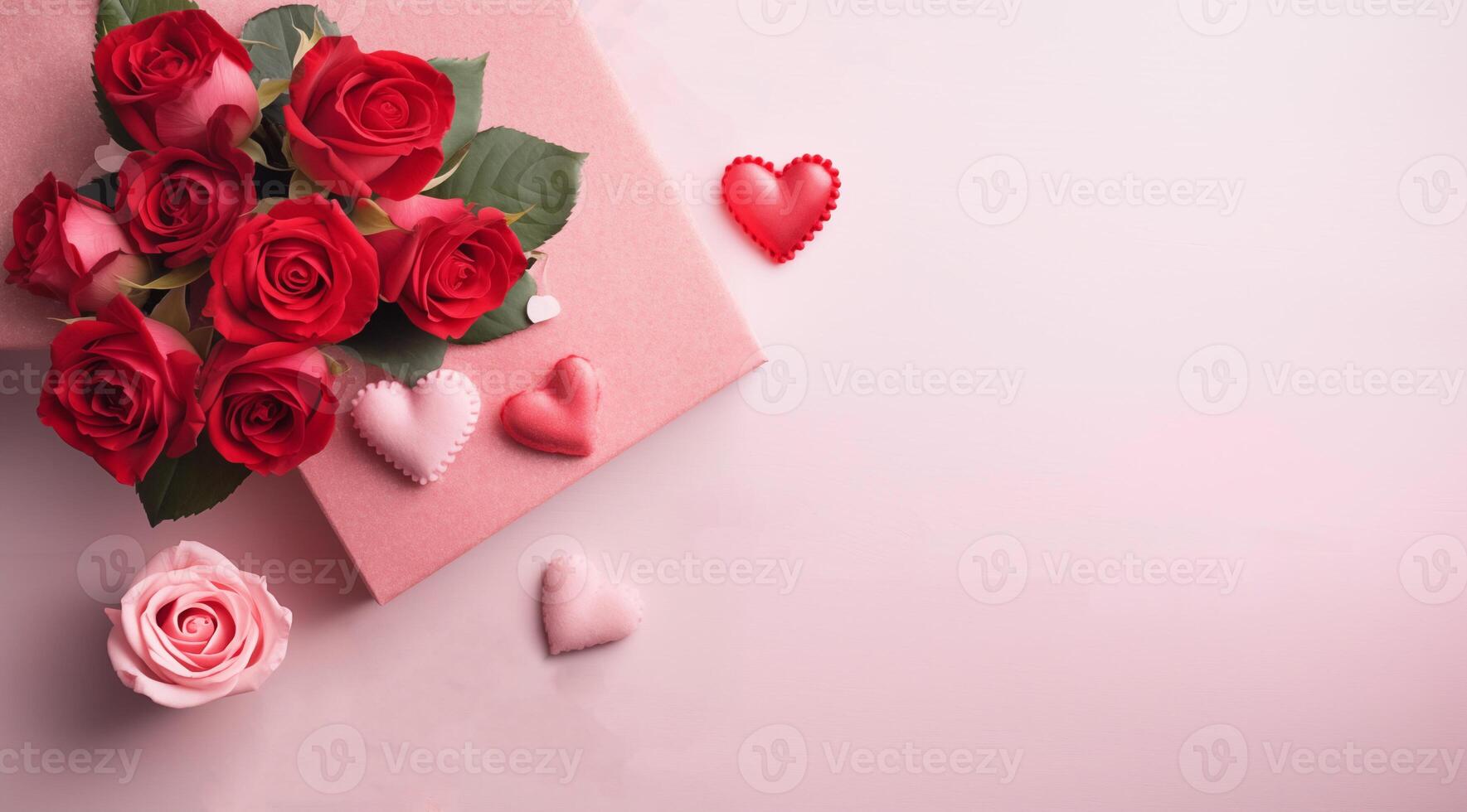 AI generated Valentines postcard with a sign photo