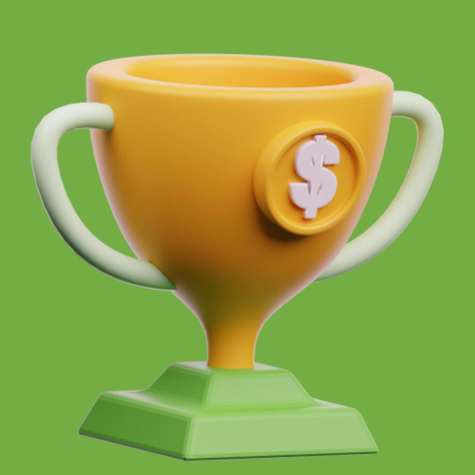 3D Icon Trophy Transparent Background photo
