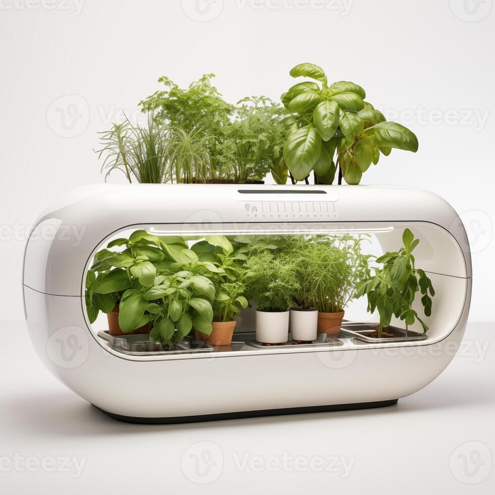 compact 3D device that intelligently waters your plants photo