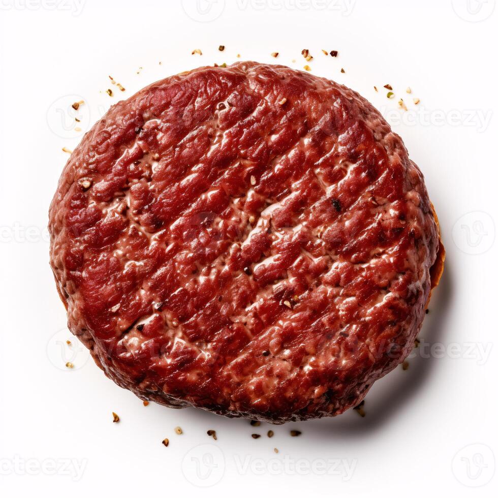 ai generado componentes para un hamburguesa carne foto