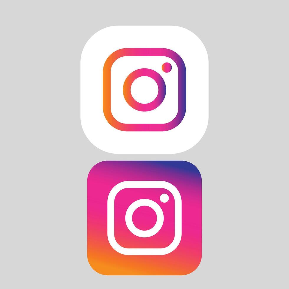 Instagram button icon  logo vector