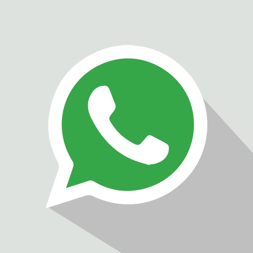 Telephone icon, Whatsapp Logo Phone in Bubble Icon Vector