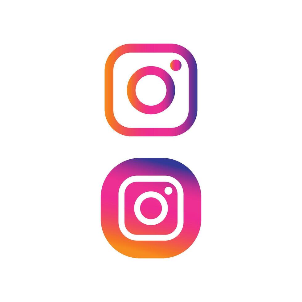 Instagram button icon  logo vector