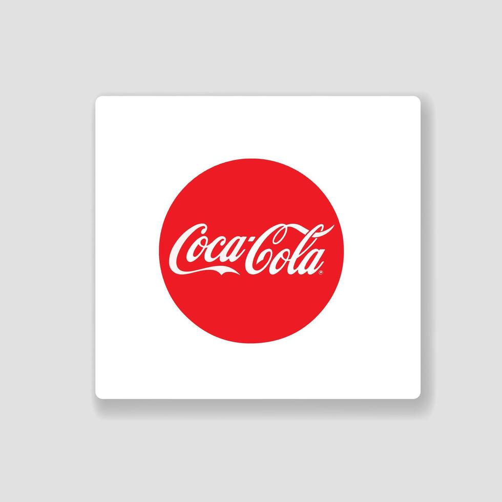 Coca cola energy summer element template sign icon symbol red white isolated illustration background design logo art vector