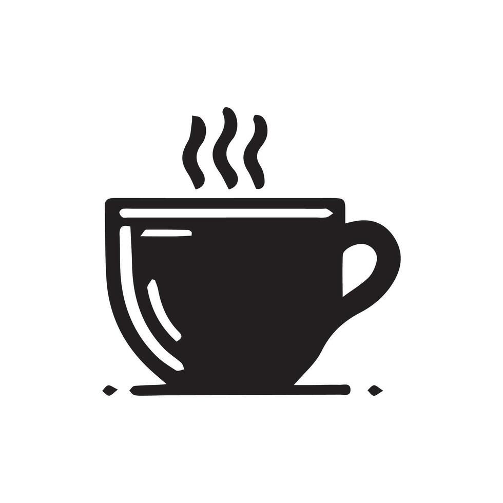 café taza icono plano estilo. taza vector. jarra aislado icono. vector