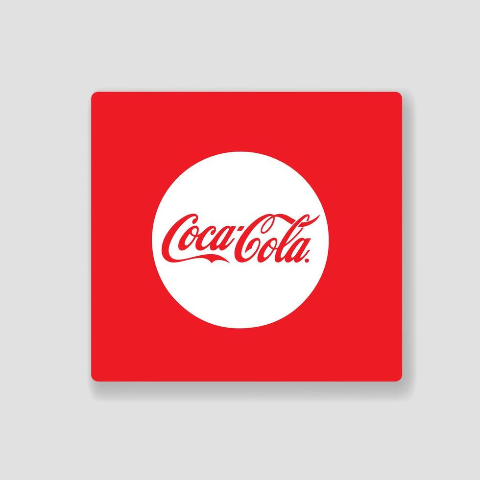 Coca cola energy summer element template sign icon symbol red white isolated illustration background design logo art vector