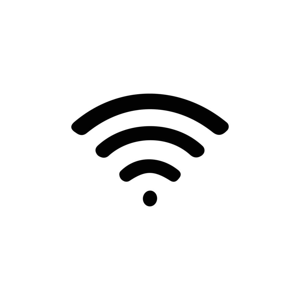 Wifi icono vector, inalámbrico Internet firmar aislado en blanco fondo, plano estilo, vector ilustración