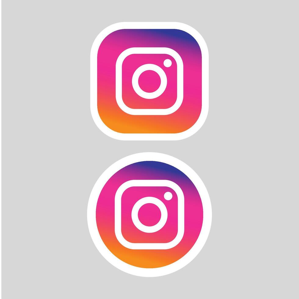 Instagram button icon  logo vector