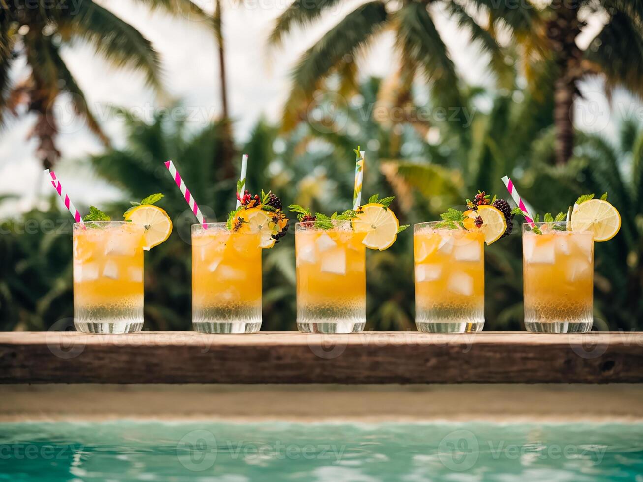 AI generated Beautiful summer cocktail photo