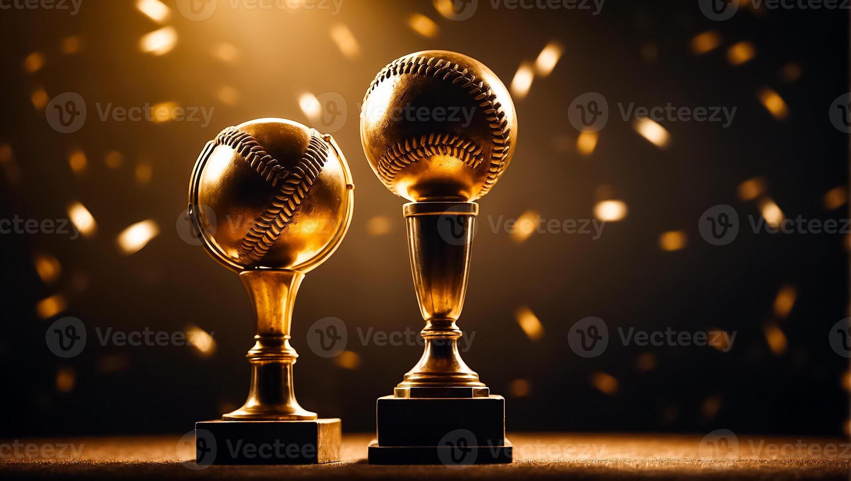 AI generated Baseball winner cup beautiful background photo