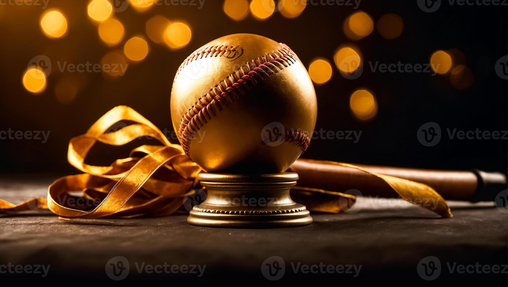 AI generated Baseball winner cup beautiful background photo