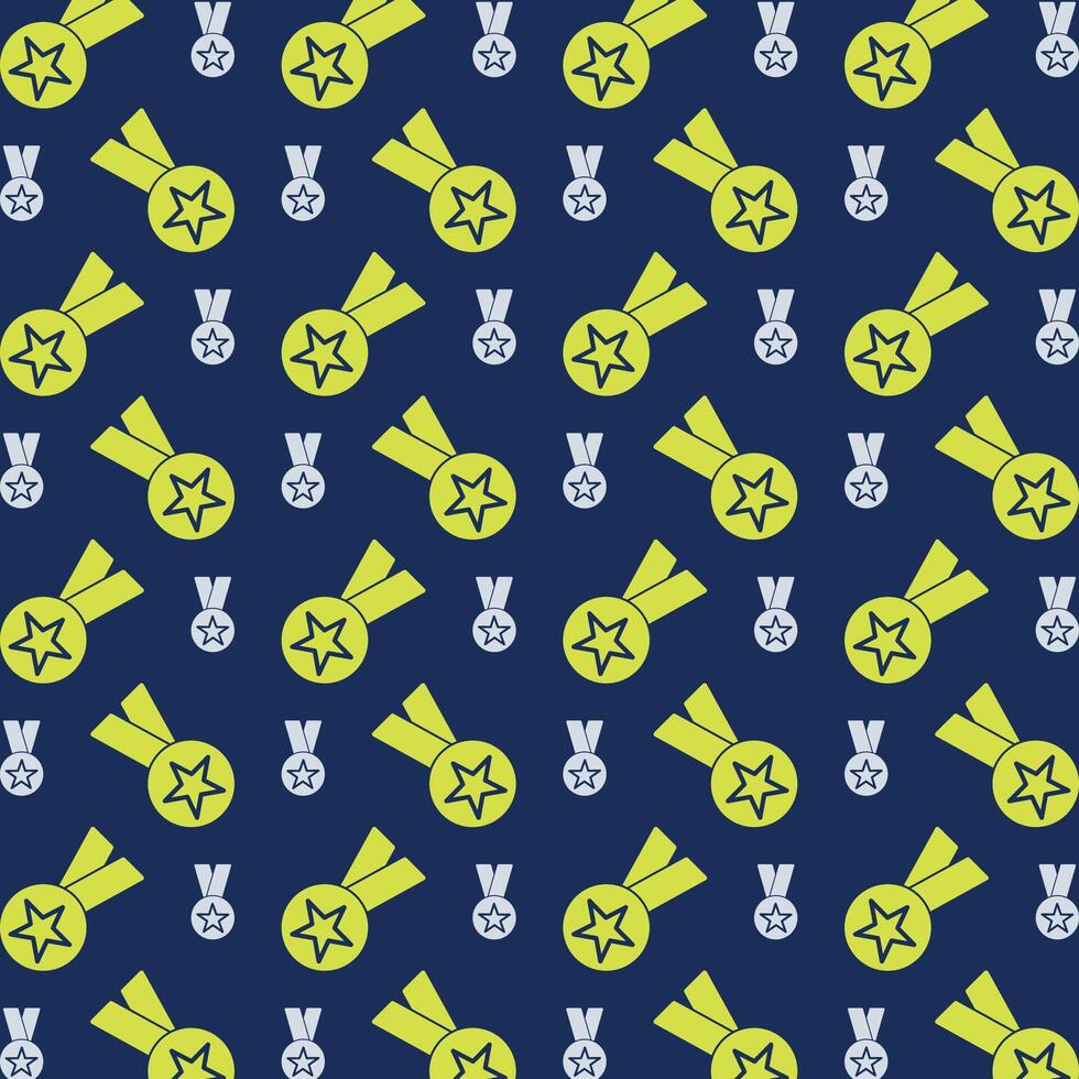 Award Icon repeating green trendy pattern colorful vector illustration background