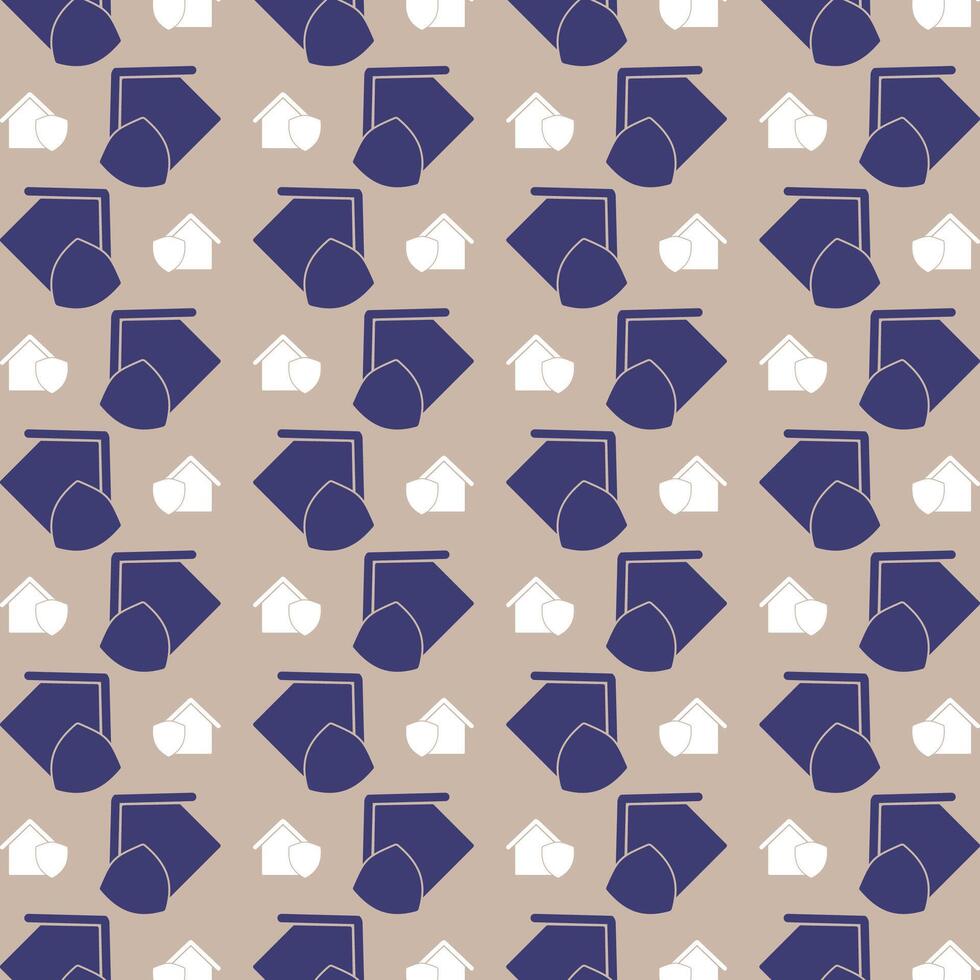 Protected House repeating trendy pattern beautiful grey background vector illustration