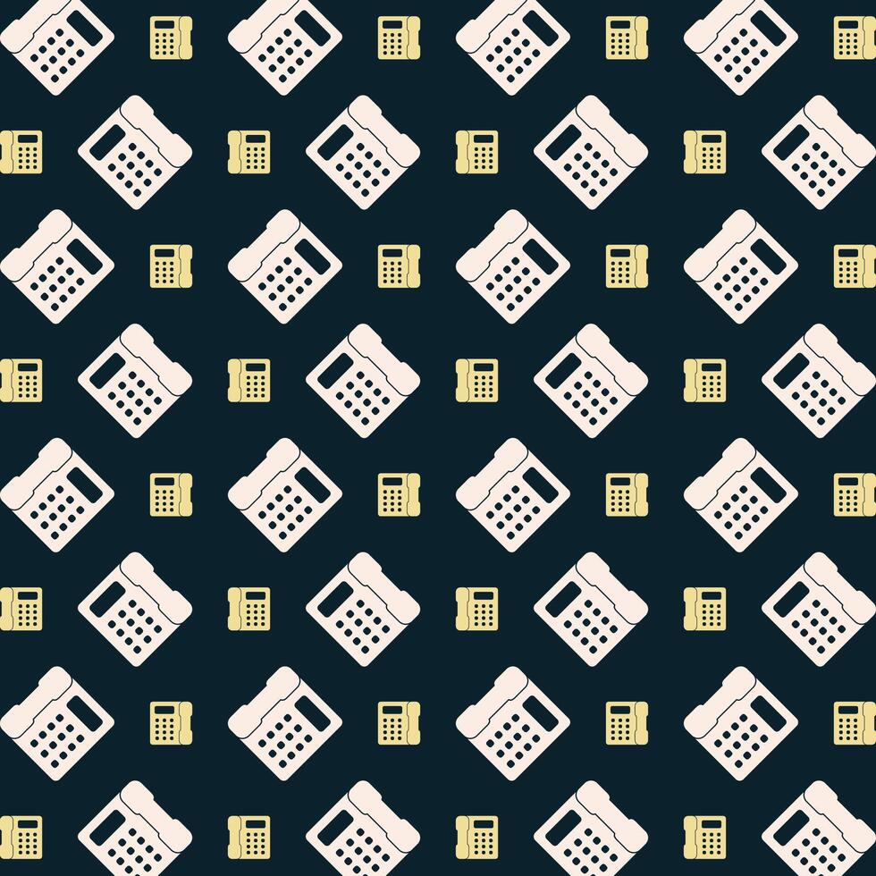 Telephone icon repeating trendy pattern colorful vector illustration dark background