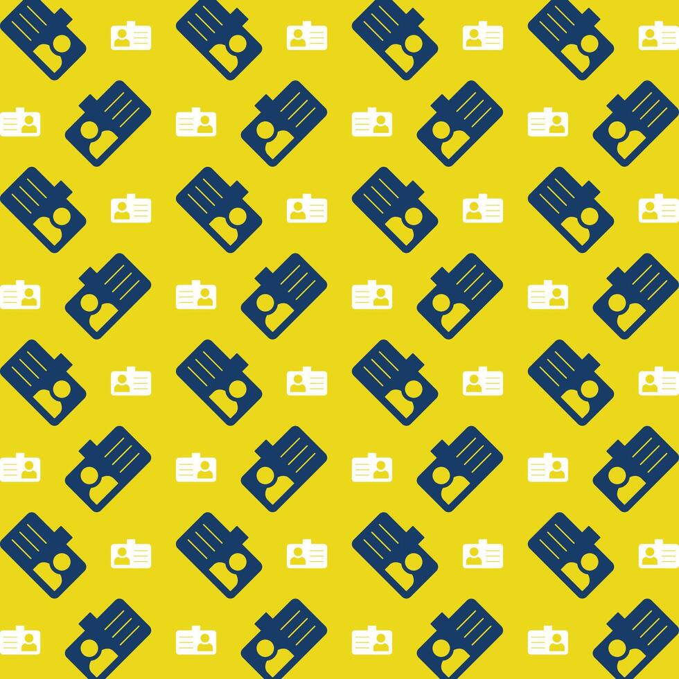 Student Card repeating trendy pattern colorful vector illustration yellow background