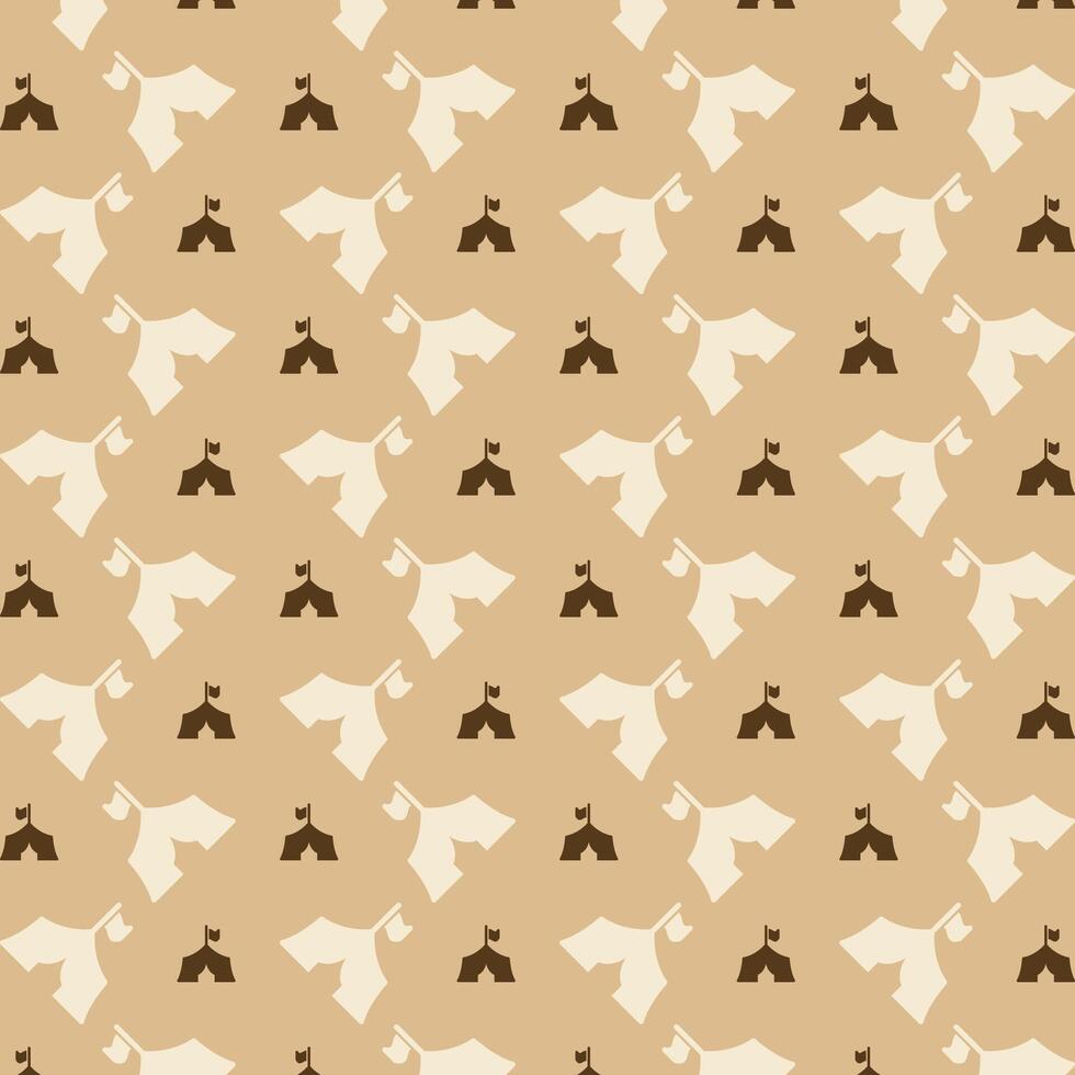 Tent trendy repeating pattern brown abstract background vector illustration