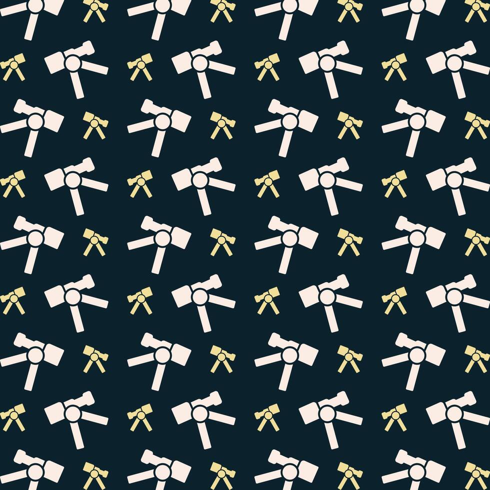 Telescope icon repeating trendy pattern colorful vector illustration dark background