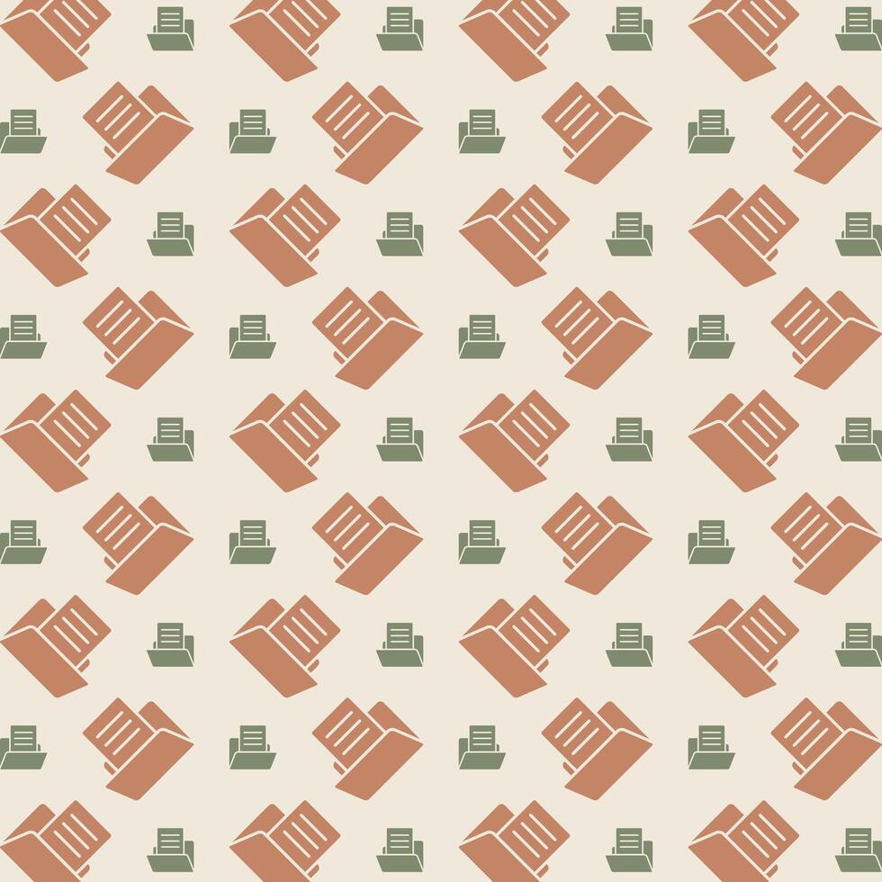 Folder icon repeating trendy pattern beautiful vector gift wrapping background