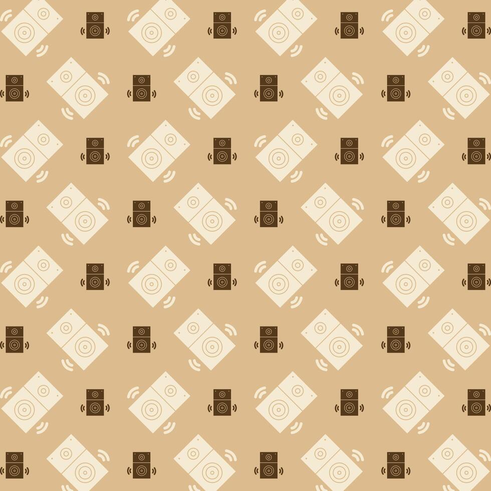 Speaker trendy repeating pattern brown abstract background vector illustration