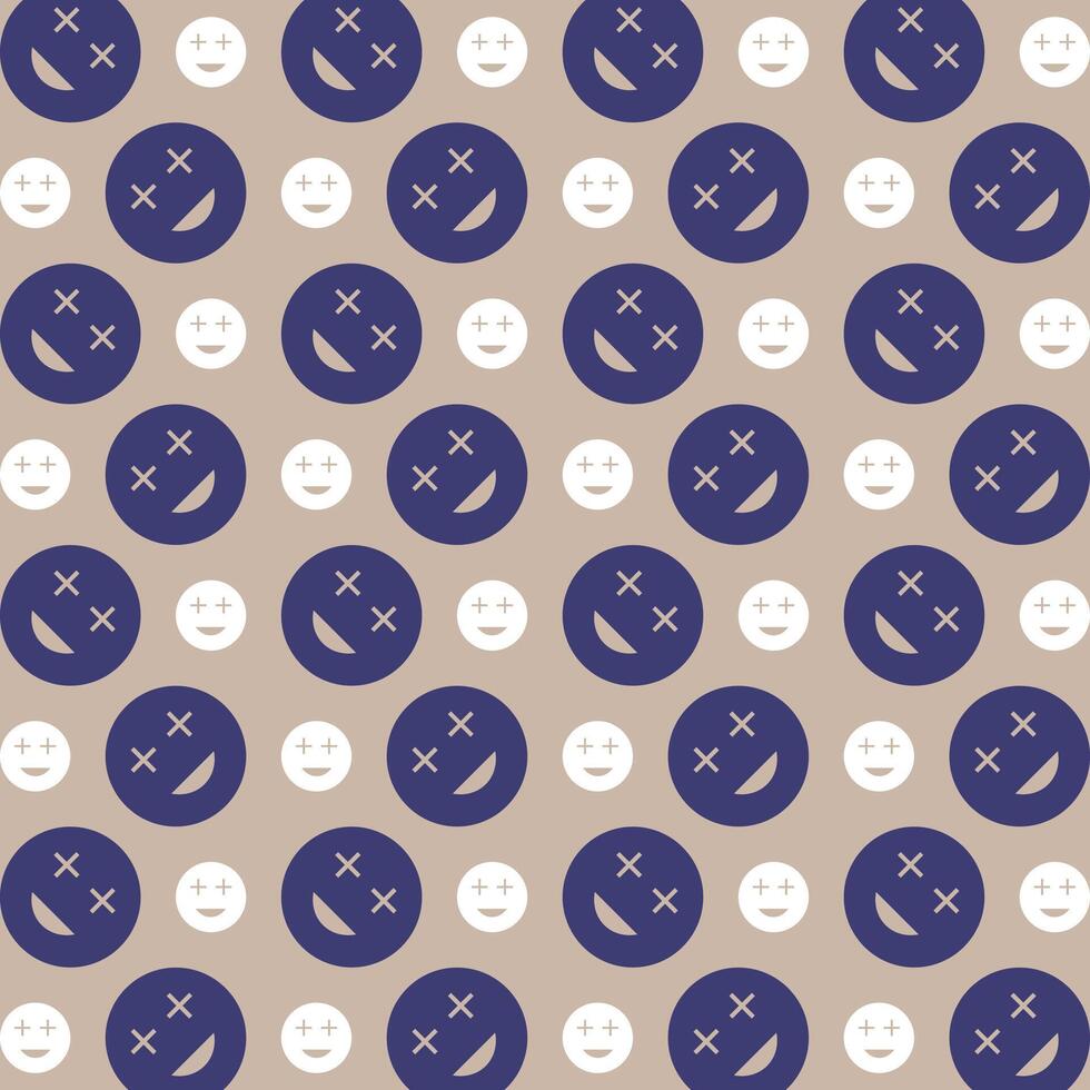 Positive Emoji icon repeating trendy pattern beautiful grey background vector illustration
