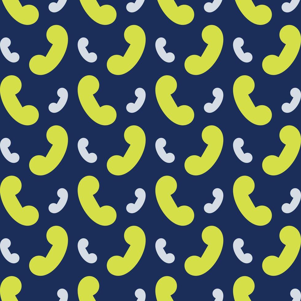 Call icon repeating green trendy pattern colorful vector illustration background