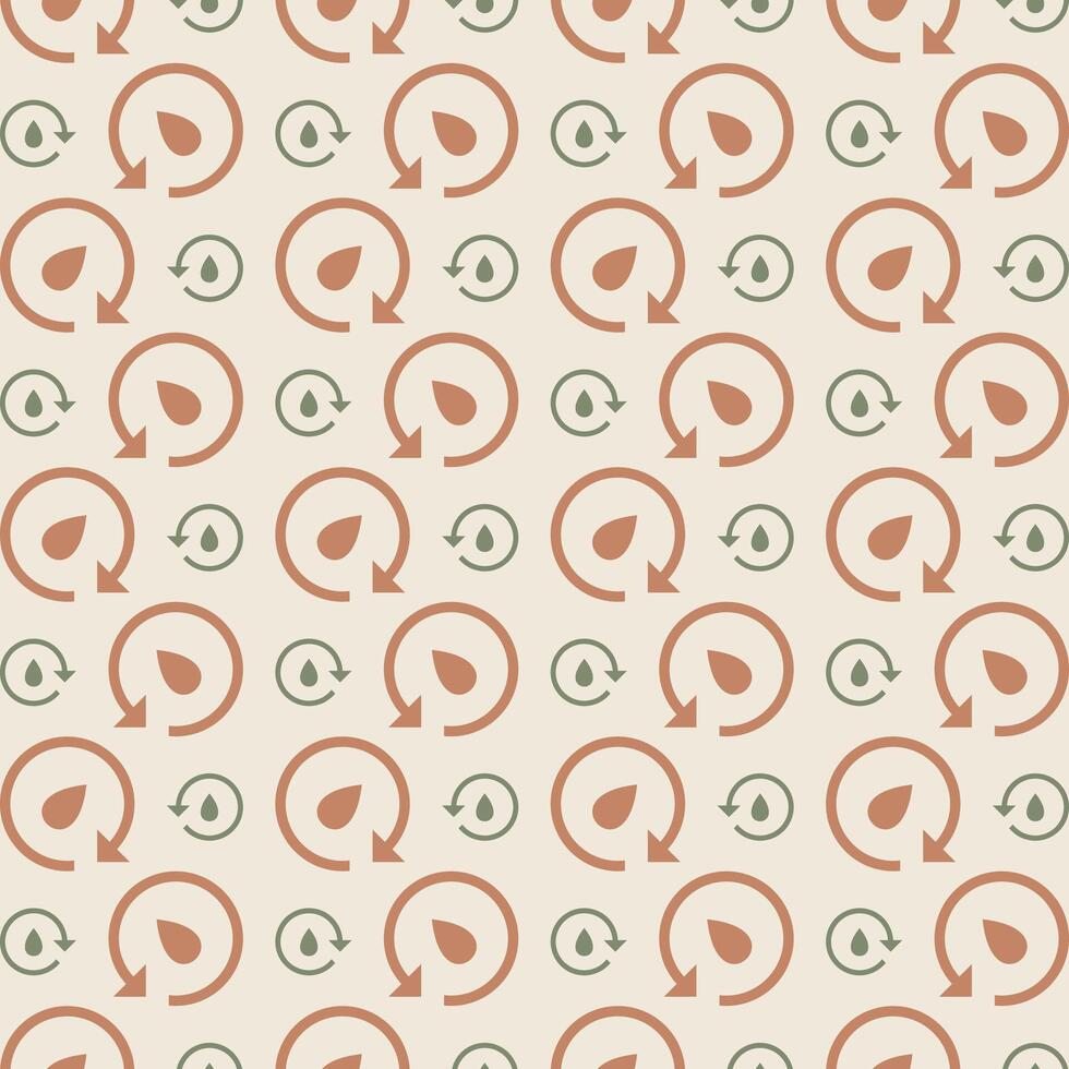 Water Recycle icon repeating trendy pattern beautiful vector gift wrapping background