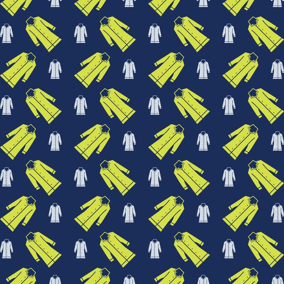 Rain Coat icon repeating green trendy pattern colorful vector illustration background