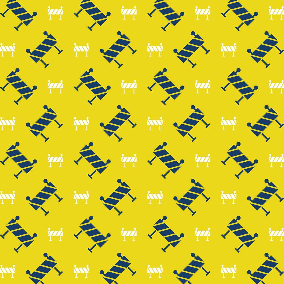 Barrier repeating trendy pattern colorful vector illustration yellow background
