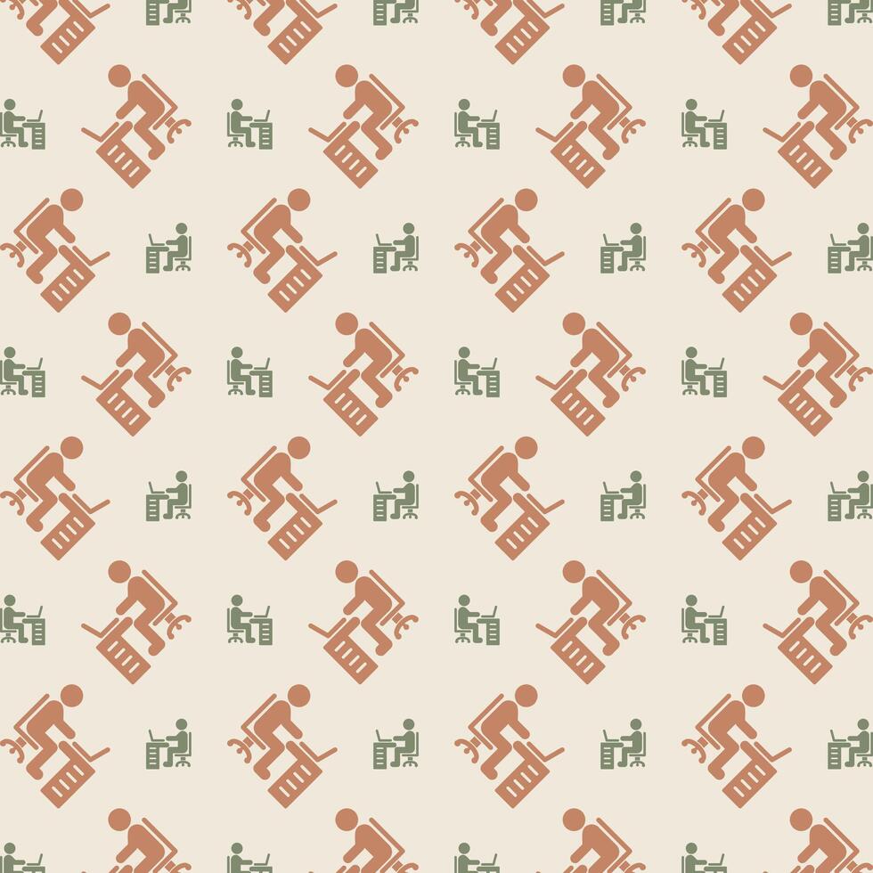 Workspace icon repeating trendy pattern beautiful vector gift wrapping background